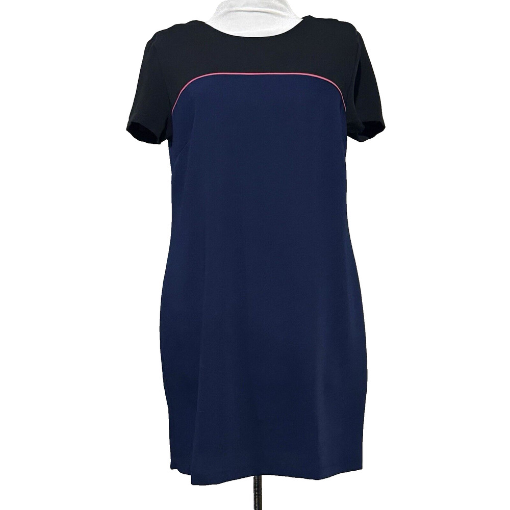 Cynthia Rowley Shift Dress Womens Size 6 Above Knee Mini Short Sleeve Colorblock